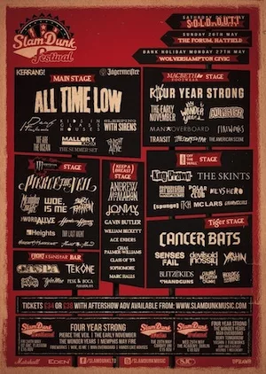 Slam Dunk North 2013 Lineup poster image