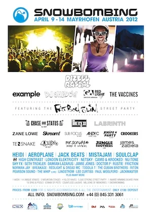 Snowbombing 2012 Lineup poster image