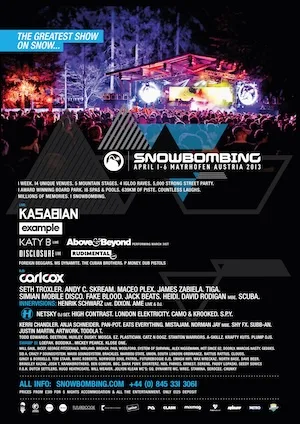 Snowbombing 2013 Lineup poster image