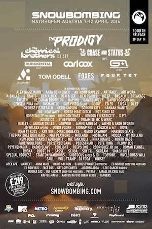 Snowbombing 2014 Lineup poster image