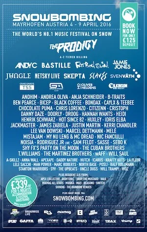 Snowbombing 2016 Lineup poster image