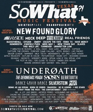 So What?! Music Festival 2016 Lineup poster image