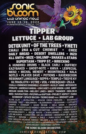 Sonic Bloom Festival 2022 Lineup poster image