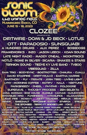 Sonic Bloom Festival 2023 Lineup poster image