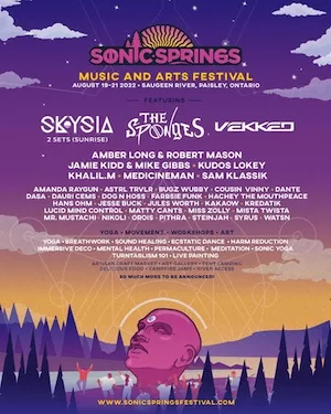 Sonic Springs Music & Arts Festival 2022 Lineup poster image
