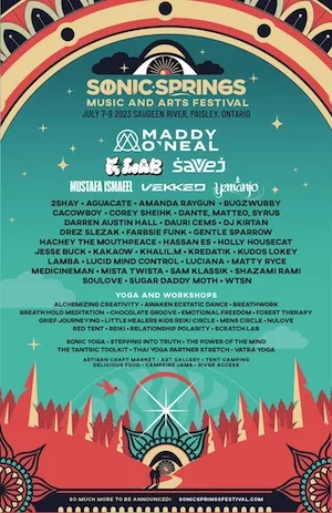 Sonic Springs Music & Arts Festival 2023 Lineup poster image