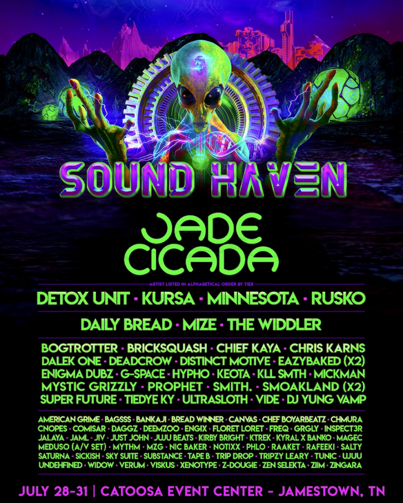 sound haven festival 2022 lineup poster