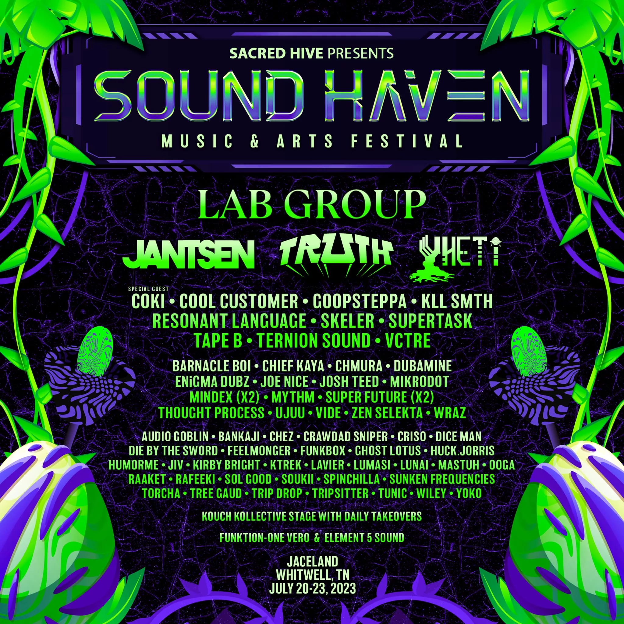 Sound Haven Festival 2023 Lineup poster image