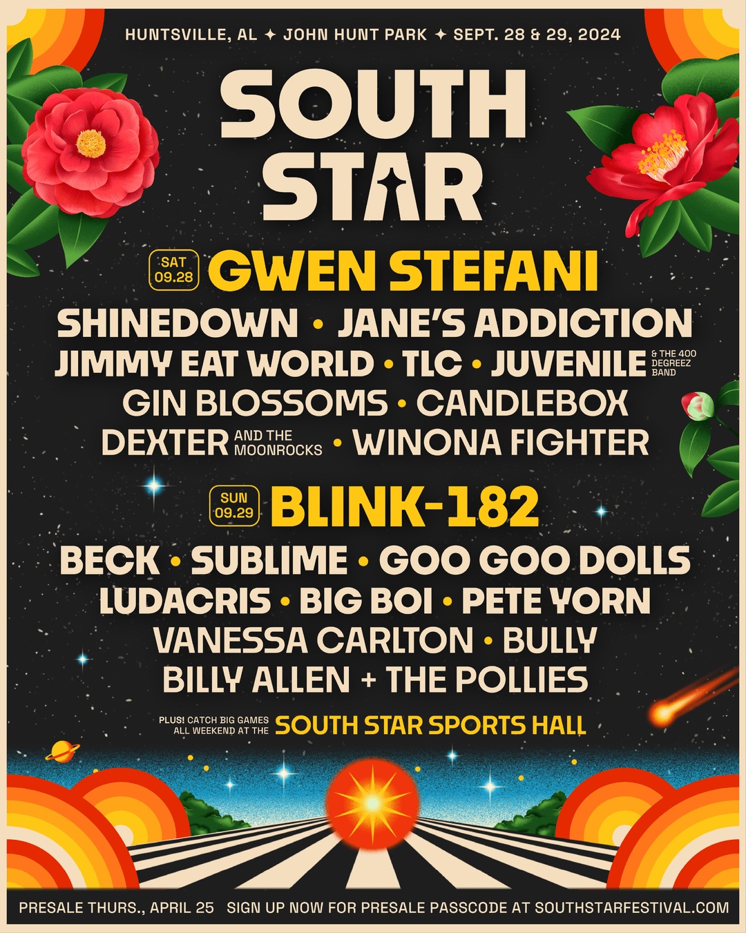 South Star Music Festival 2024 lineup poster