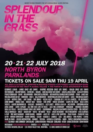 Splendour in the Grass 2018 Lineup poster image