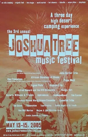 Spring Joshua Tree Music Festival 2005 Lineup poster image