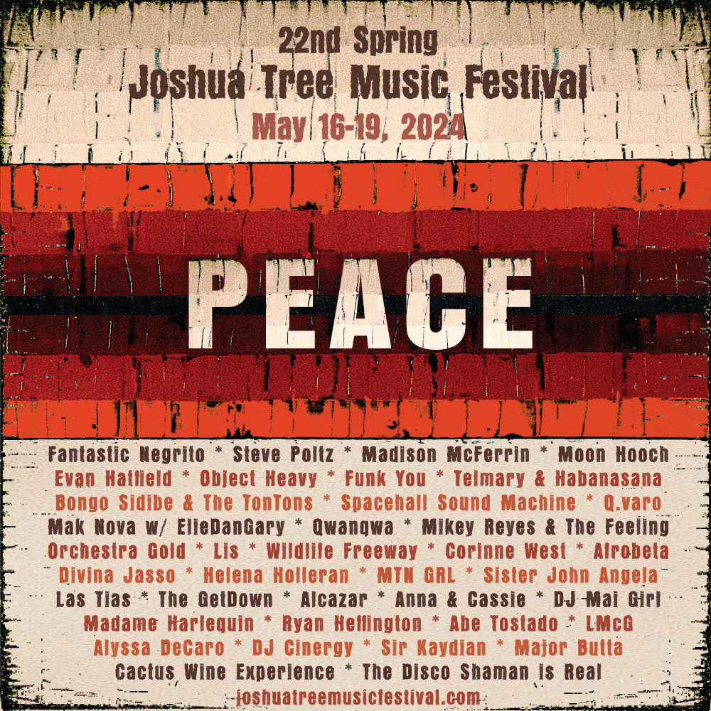 Spring Joshua Tree Music Festival lineup poster