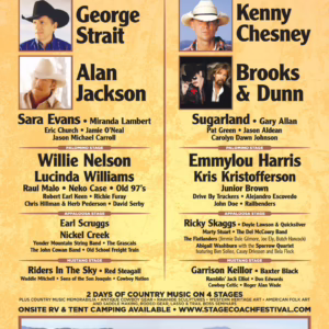 Stagecoach Festival 2007 Lineup poster image