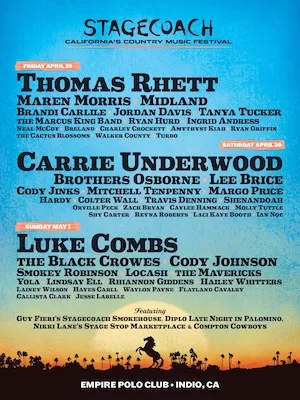 Stagecoach Festival 2022 Lineup poster image