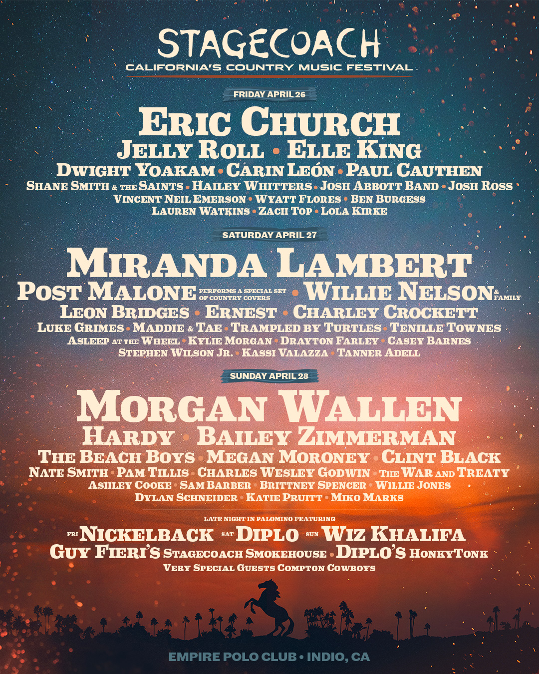 Stagecoach Festival 2024 lineup poster