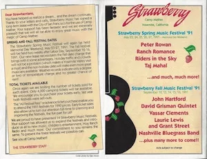 Strawberry Music Festival 1991 Lineup poster image