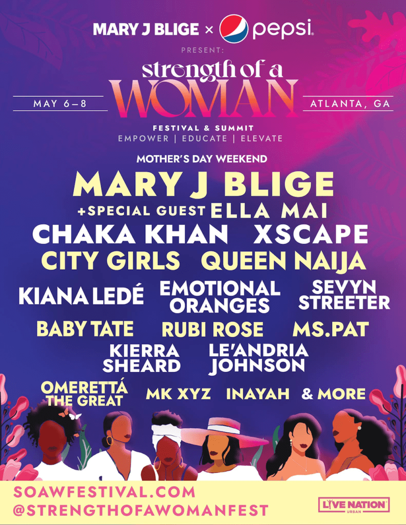 strength of a woman festival 2022 lineup poster