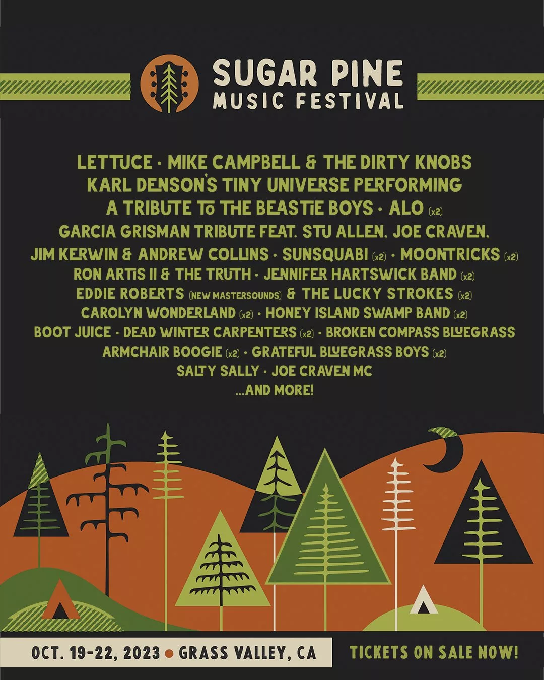 Sugar Pine Music Festival 2023 Lineup poster image