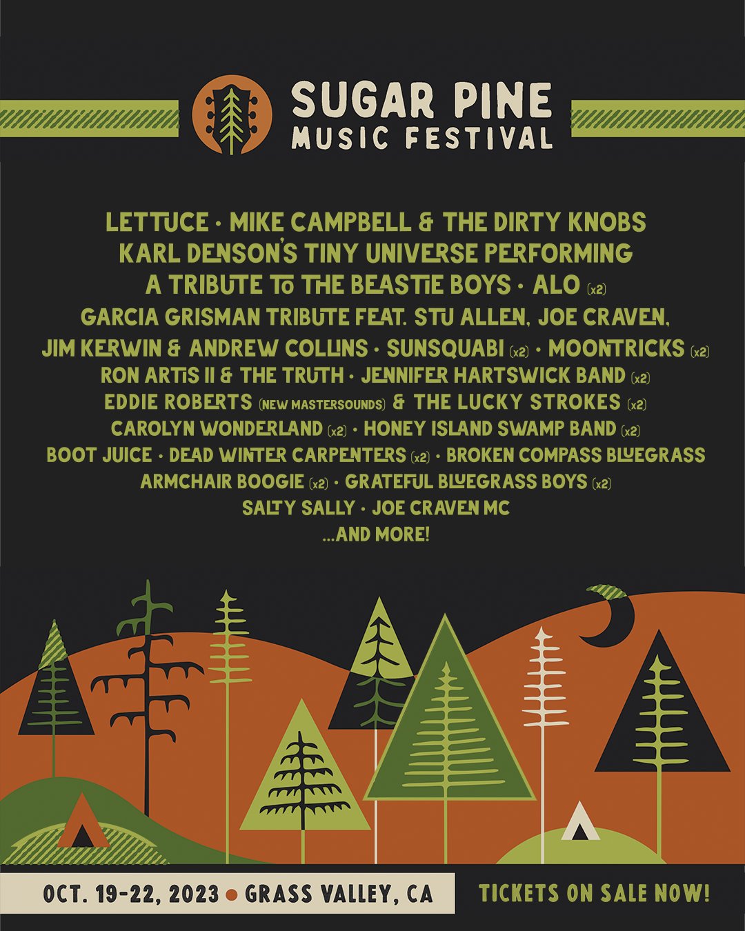 Sugar Pine Music Festival 2023 Lineup poster image