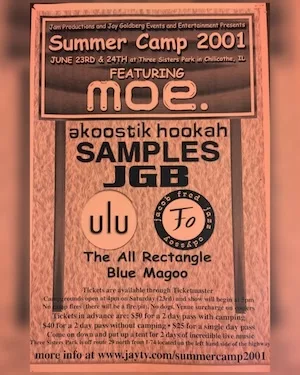 Summer Camp Music Festival 2001 Lineup poster image