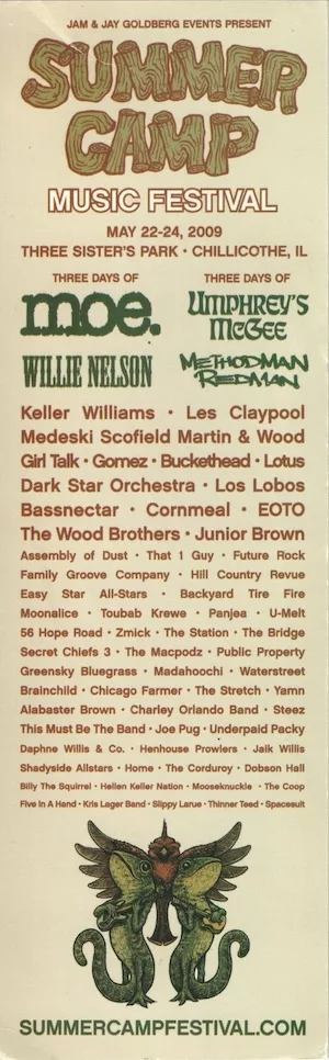 Summer Camp Music Festival 2009 Lineup poster image