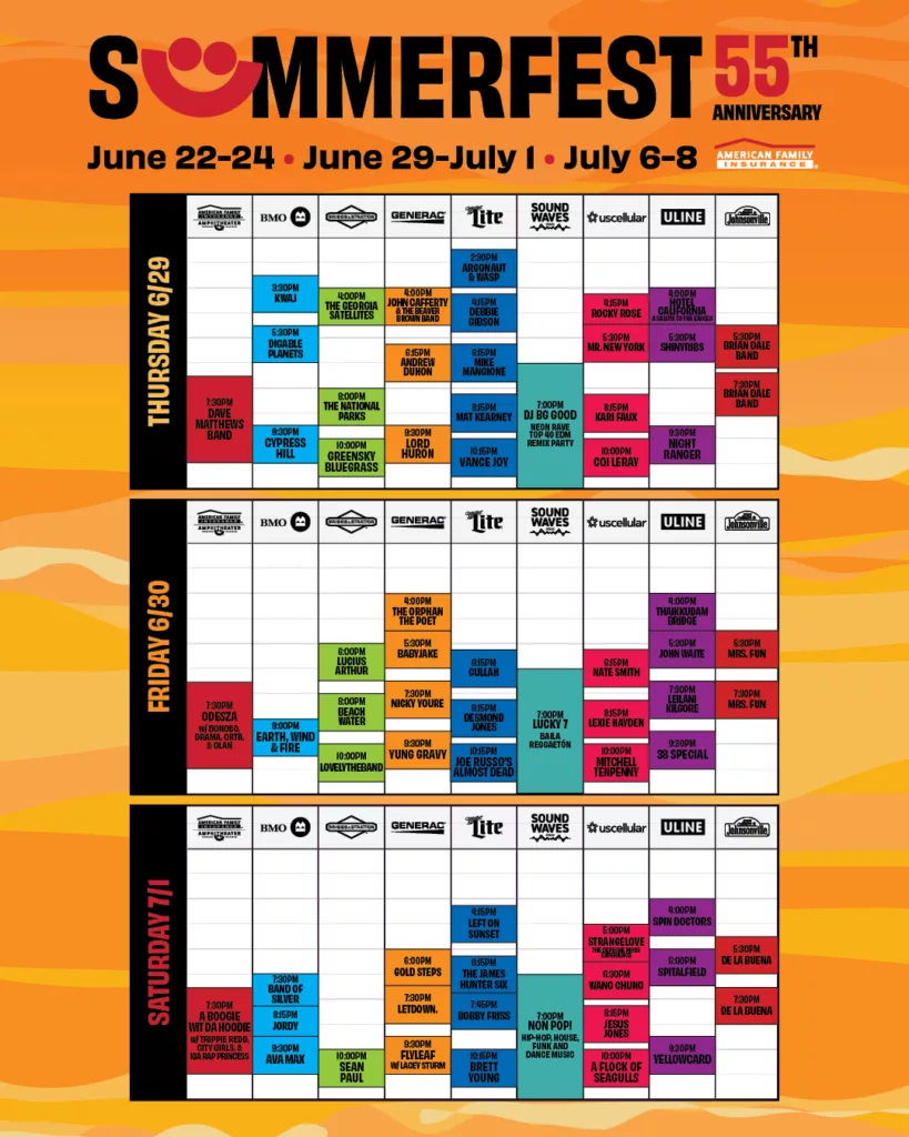Summerfest Announces 2023 Daily Lineups Grooveist