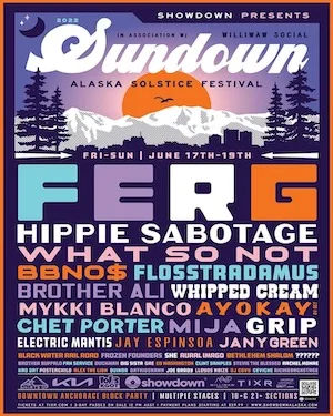 Sundown Alaska Music & Arts Festival 2022 Lineup poster image