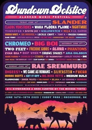 Sundown Alaska Music & Arts Festival 2023 Lineup poster image