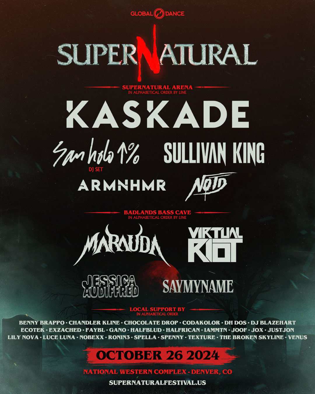 Supernatural Festival lineup poster