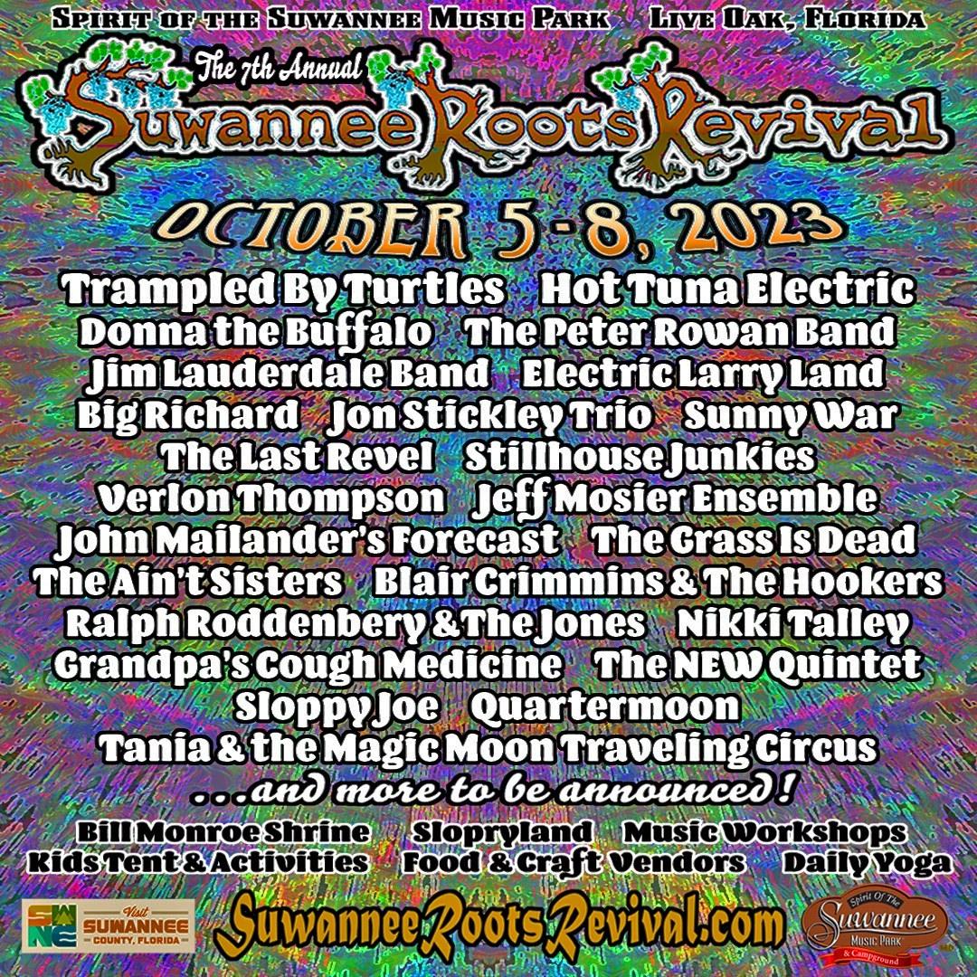 Suwannee Roots Revival lineup poster