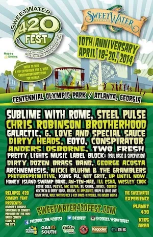 SweetWater 420 Fest 2014 Lineup poster image