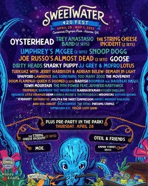 SweetWater 420 Fest 2022 Lineup poster image
