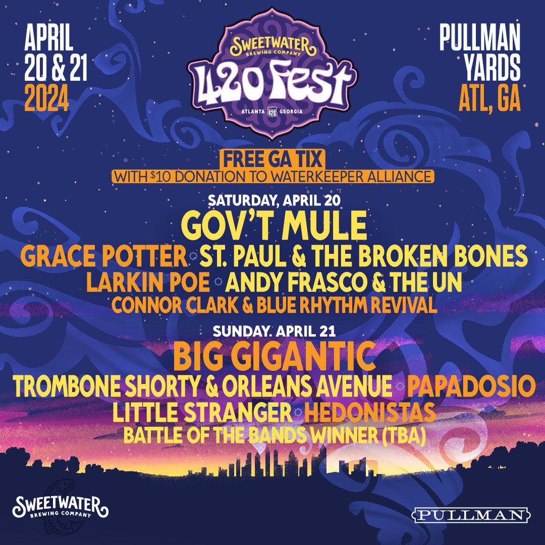 SweetWater 420 Fest lineup poster