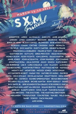 SXM Festival 2017 Lineup poster image