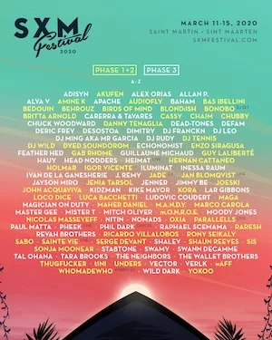 SXM Festival 2020 Lineup poster image