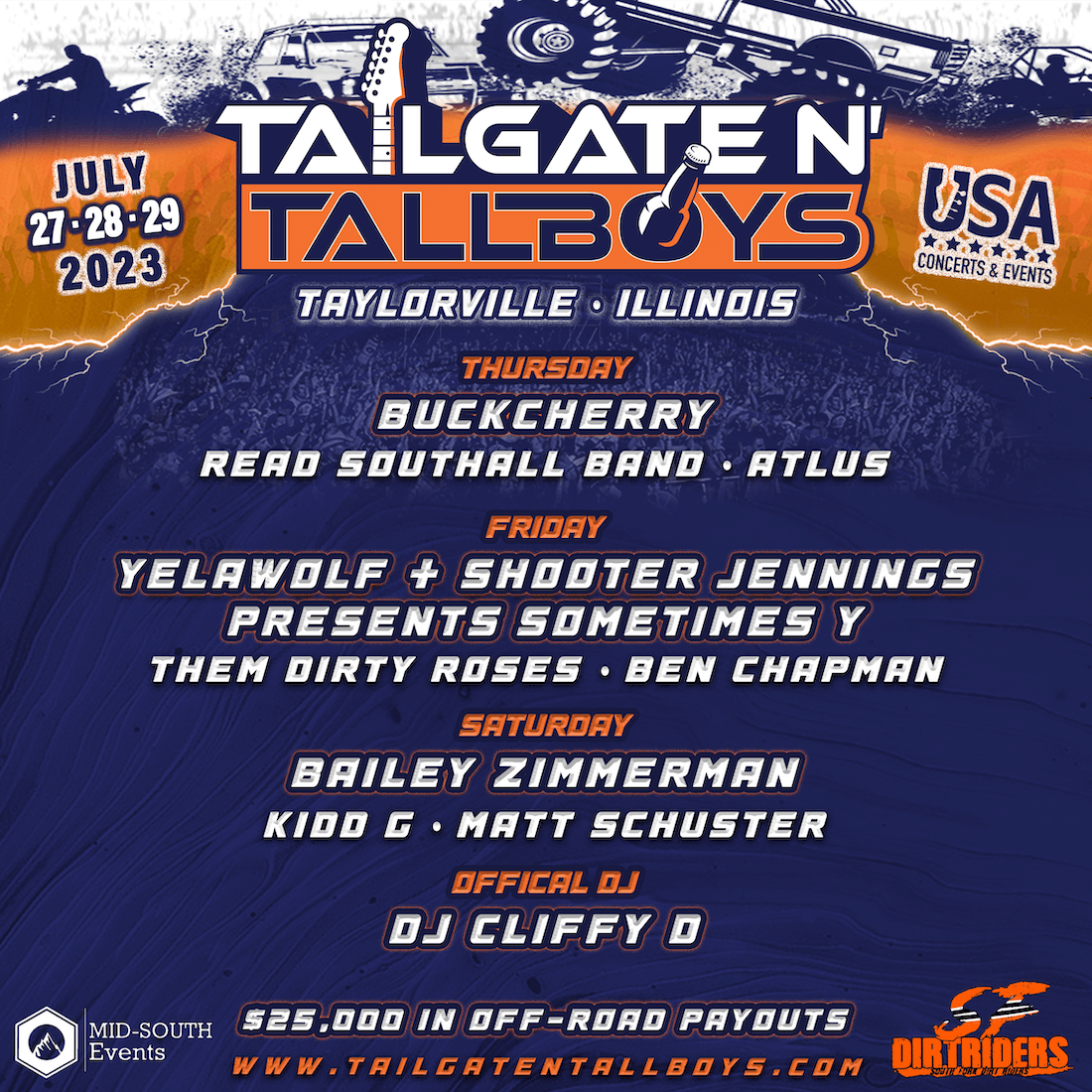 Tailgate N Tallboys Taylorville 2023 Lineup poster image