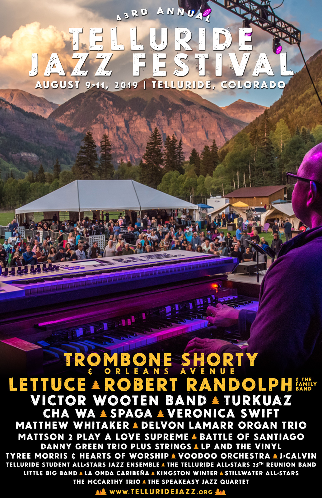 Telluride Jazz Festival 2019 Lineup poster image