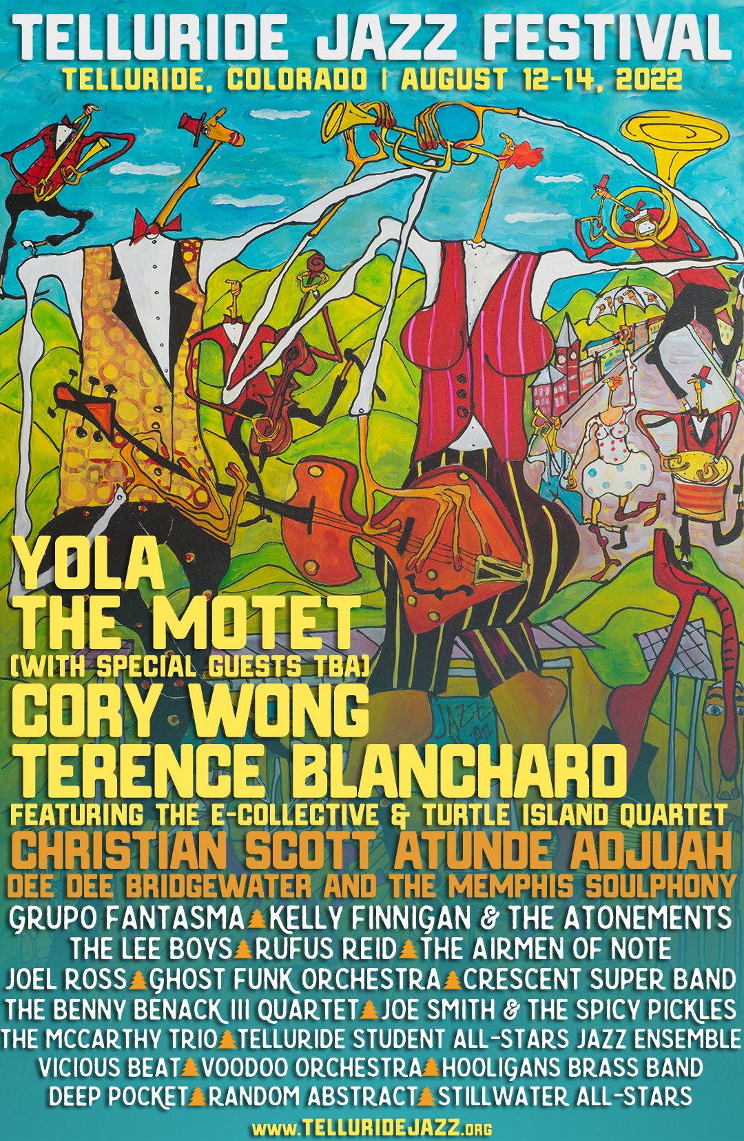 Telluride Jazz Festival 2022 Lineup poster image