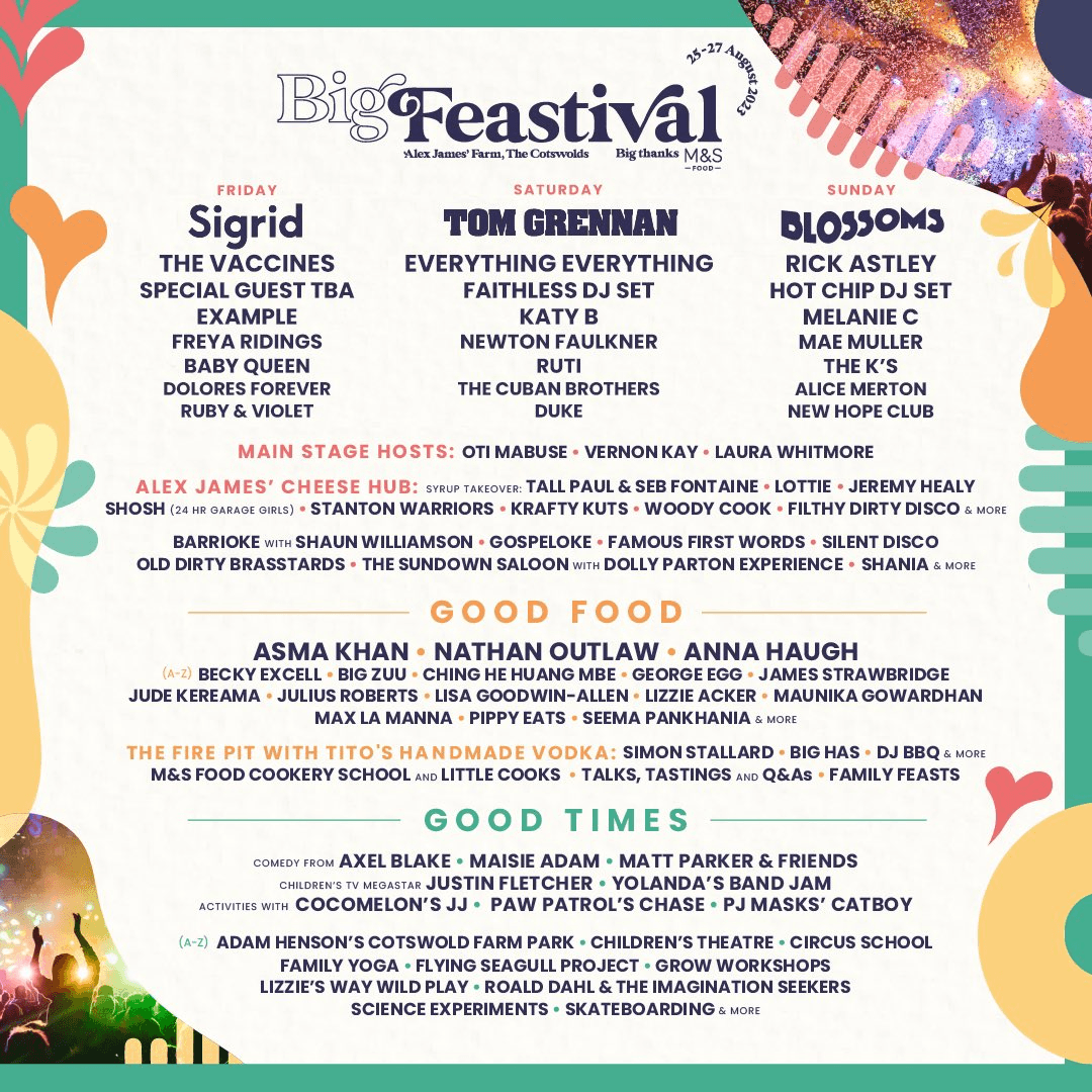 The Big Feastival 2023 Lineup Grooveist