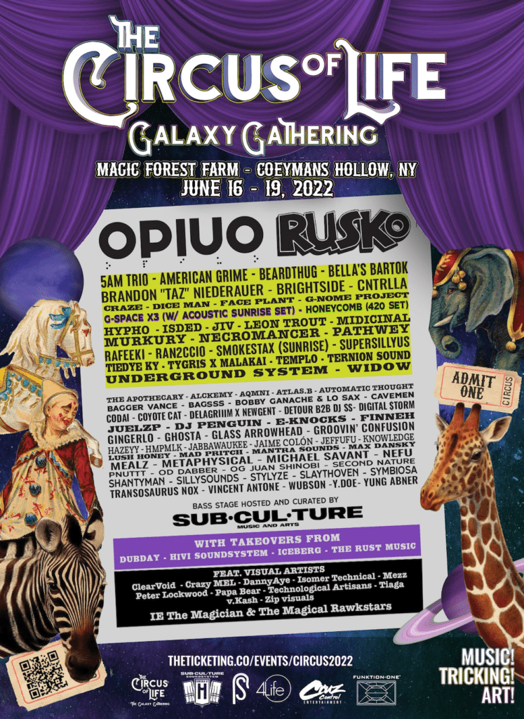 the circus of life festival 2022 lineup poster