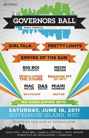The Governors Ball 2011 Lineup poster image