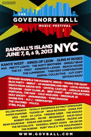 The Governors Ball 2013 Lineup poster image