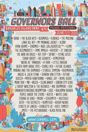 The Governors Ball 2015 Lineup poster image