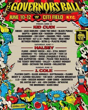 The Governors Ball 2022 Lineup poster image