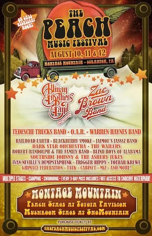 The Peach Music Festival 2012 Lineup poster image