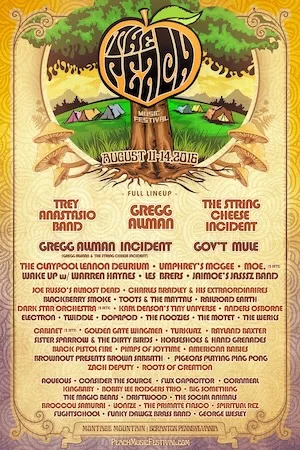 The Peach Music Festival 2016 Lineup poster image