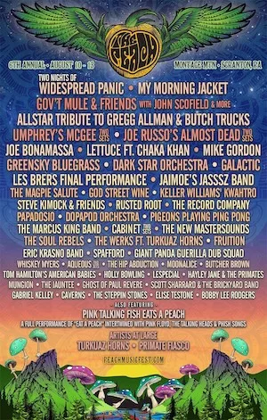 The Peach Music Festival 2017 Lineup poster image