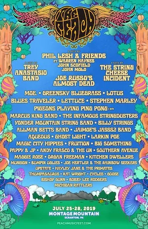 The Peach Music Festival 2019 Lineup poster image