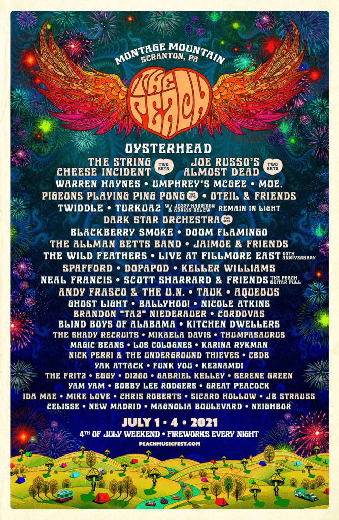 the peach music festival 2021 lineup poster