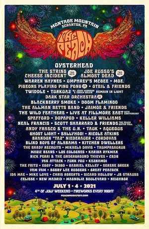 The Peach Music Festival 2021 Lineup poster image